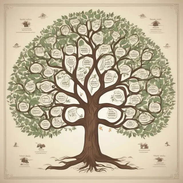 Family tree depicting adult children blooming as millennials, rooted in parents