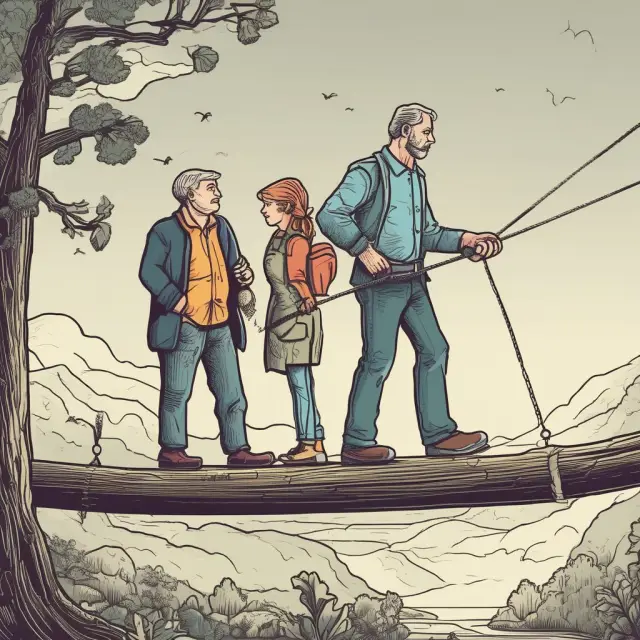 Parents juggling retirement savings while supporting grown children, symbolizing the balance required for successful long-term planning