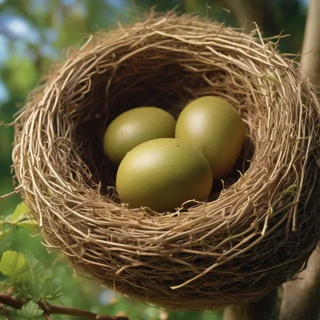 A kiwi bird nest overflowing with gold coins symbolizes the guaranteed returns of Kiwi Bonds, highlighting their stability and safety.