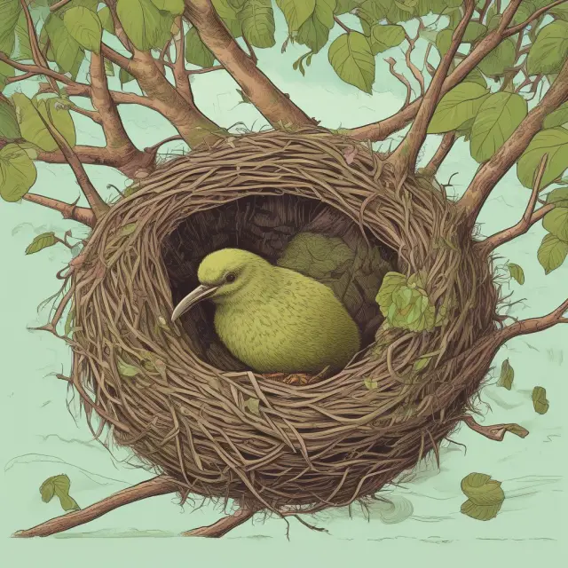 A Kiwi bird resting on a branch with a nest symbolizing secure investments and answers to FAQs about Kiwi Bonds