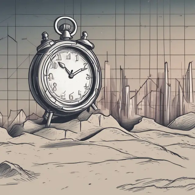 An image of a barrier with a countdown clock above a stock chart, emphasizing the Down-and-Out Option