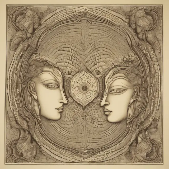 Golden minds representing human capital intertwined to create a valuable and dynamic tapestry.