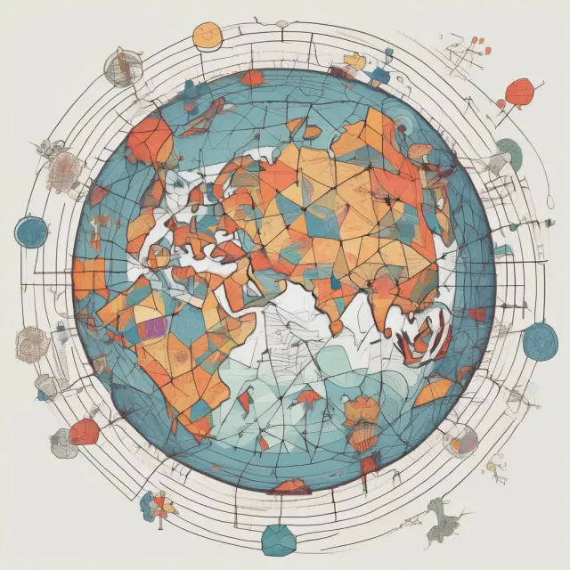 Global minds collaborating to form a vast network in the knowledge economy