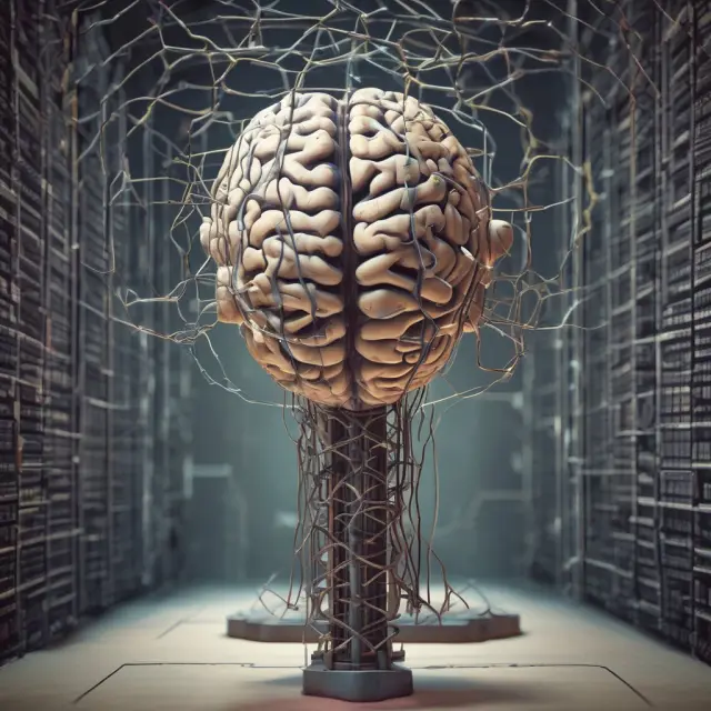 Human brain transferring expertise to AI system through interconnected neural networks