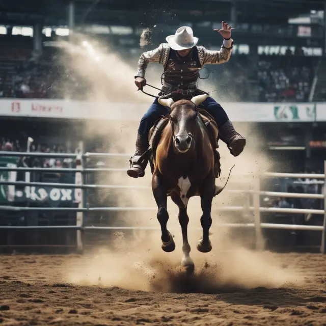 Bull representing growth riding an electronic wave, symbolizing South Korea