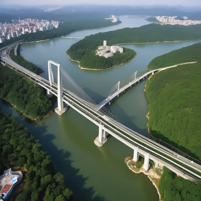 A bridge symbolizing the Korea Stock Exchange (KRX) and its KOSPI index, representing investment in the Korean market