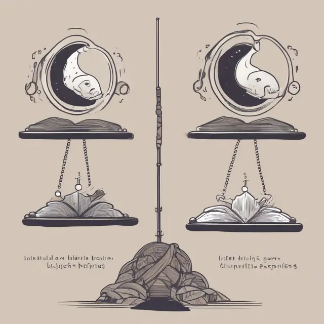 Visual comparison of the K-ratio and Sharpe Ratio as balanced scales representing investment performance metrics.