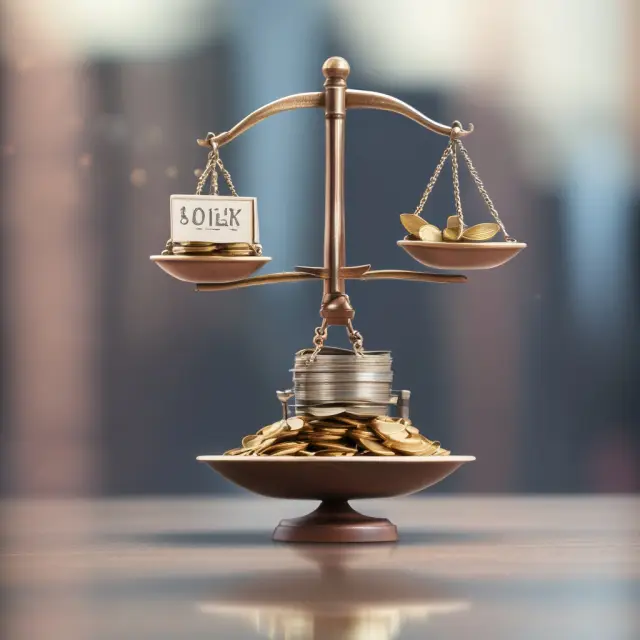 Balanced scale with ESOP and 401(k) symbols merging, representing the advantages of a KSOP for cost savings and employee motivation.
