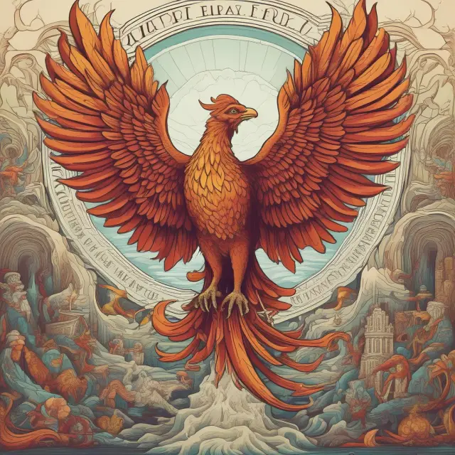 A majestic phoenix emerging from financial reports and charts represents the compliance requirements for KSOPs.