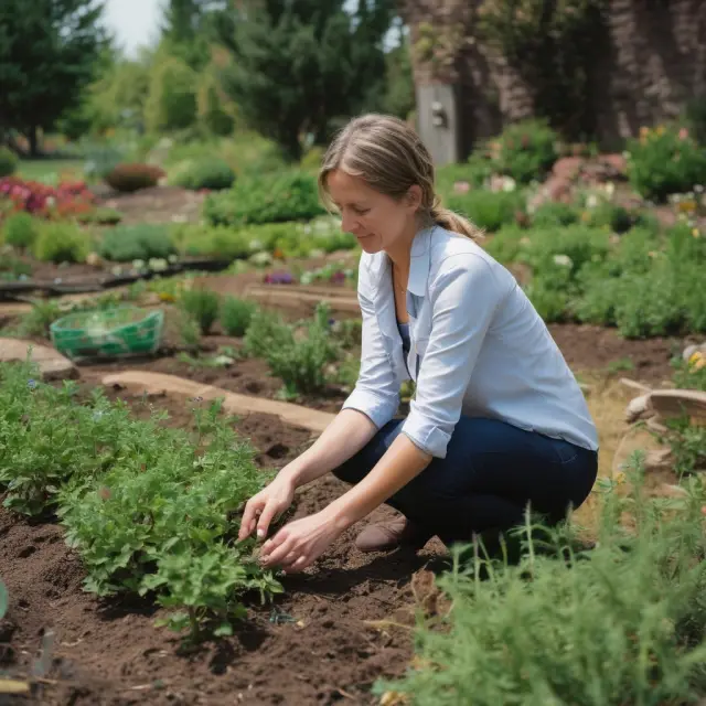 An administrator tends to a vibrant garden, symbolizing the care and attention required for successful KSOP administration. Keywords: KSOP Administration, Best Practices.