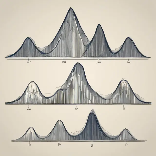 Bell curve representation of investment risk, transitioning from mesokurtic (normal) to leptokurtic (high kurtosis), emphasizing the potential impact on portfolio management