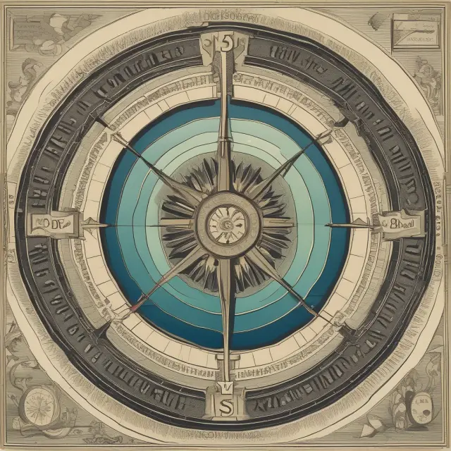 An investor with a compass labeled 