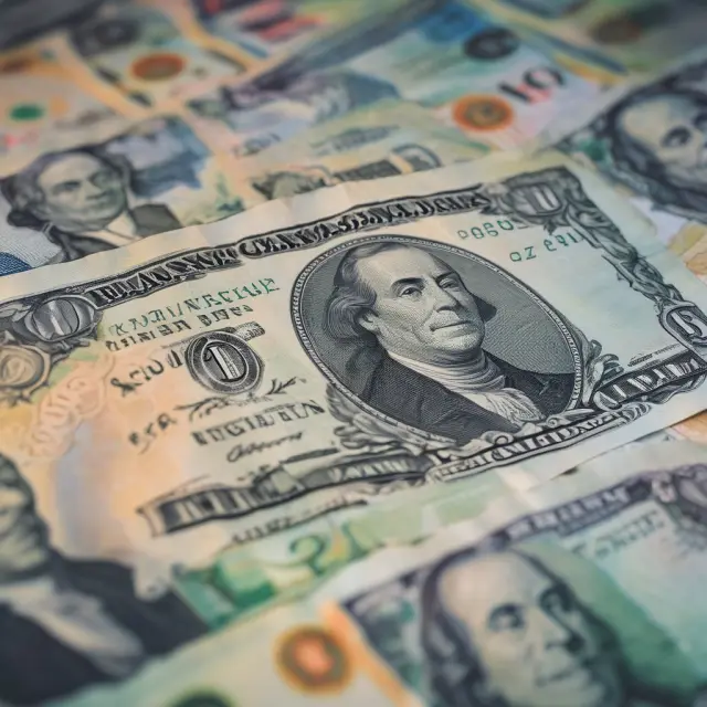 An image of the Cayman Islands dollar symbol, acting as a stable beacon amidst a stormy sea of other volatile currencies.