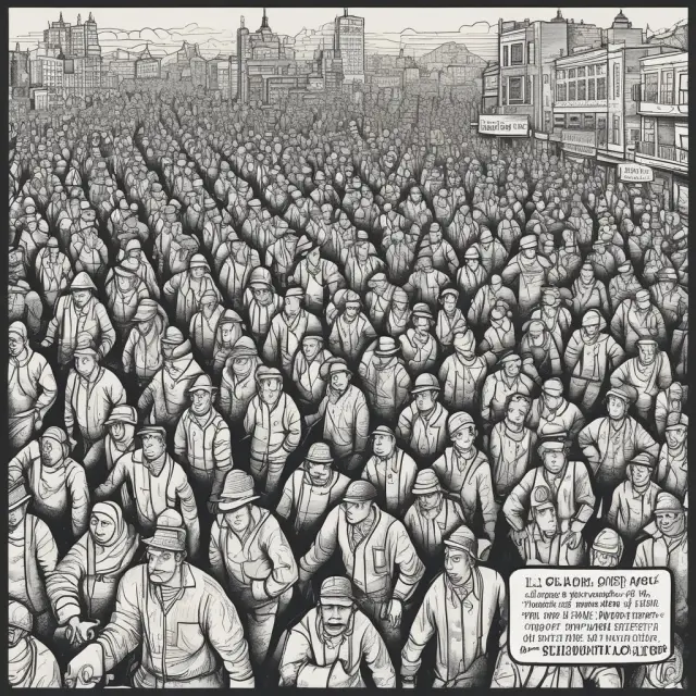 An ocean of workers with unions as anchors, skills as sails, and minimum wages as underwater currents.