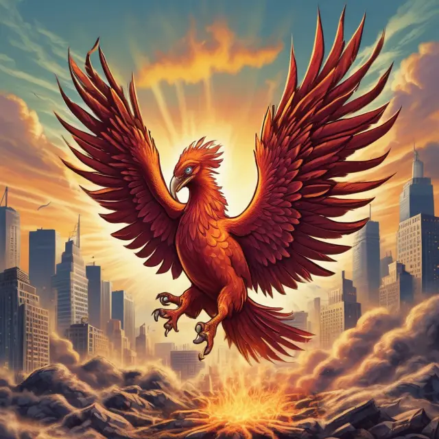 A phoenix symbolizes labor productivity