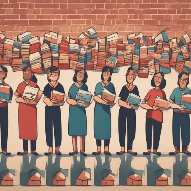 A powerful image of educators forming a human chain, illustrating the unity and impact of the National Education Association through history