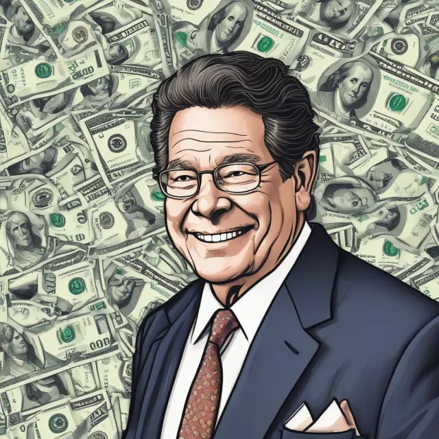 Arthur Laffer examining the Laffer Curve, illustrating the impact of tax cuts on economic growth