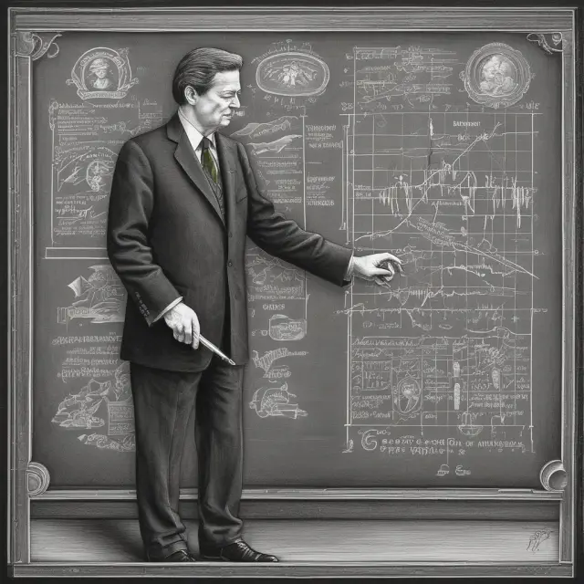 Arthur Laffer creating the Laffer Curve diagram representing US economy tax rates vs government revenue