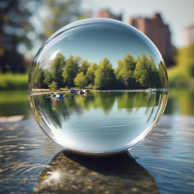 An image of a river flowing into a crystal ball, symbolizing the lagging nature of the unemployment rate as it reveals past trends