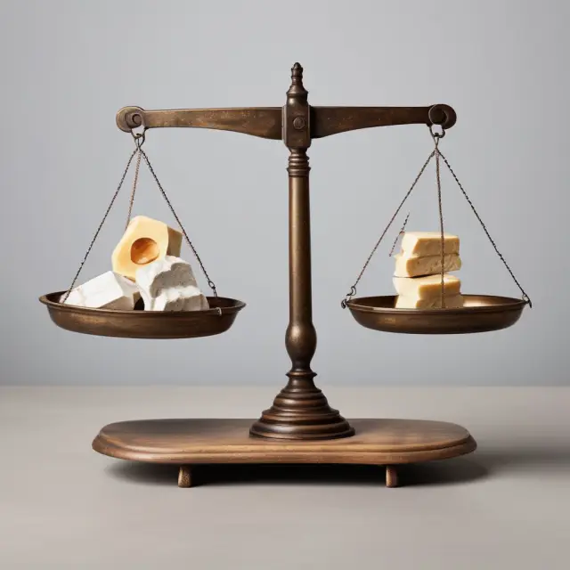A balance scale depicts Laissez-Faire on one side and Regulation on the other, illustrating the need for equilibrium in economic policies.
