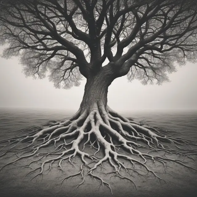 A tree with intertwined roots representing land trust frequently asked questions