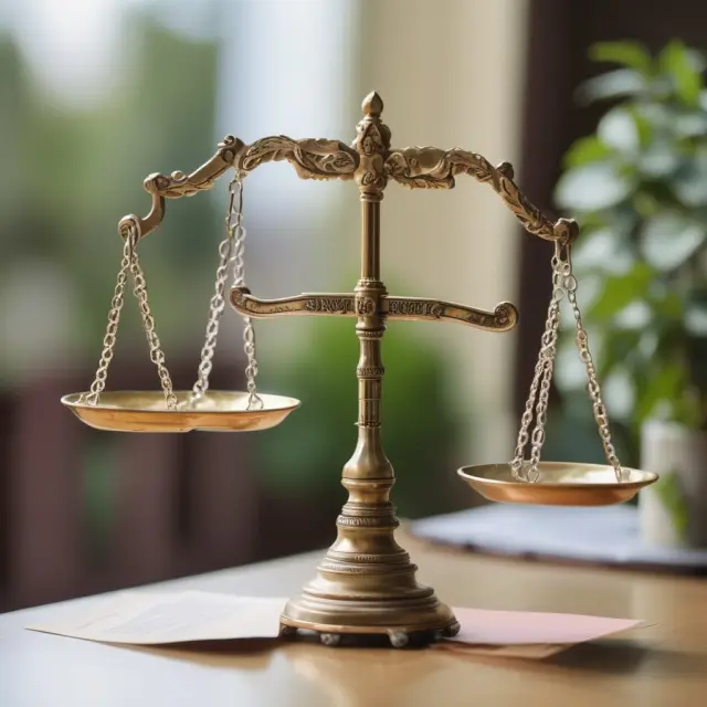 A landlord skillfully managing a balanced scale, representing effective practices for lease agreements, communication, documentation, and regulation compliance