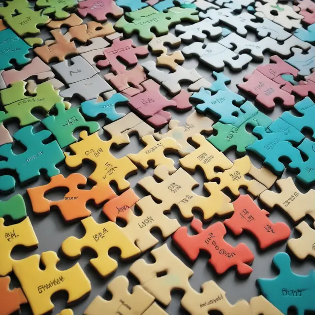 A metaphorical depiction of land value assessment: a jigsaw puzzle illustrating the importance of factors like location, improvements, and restrictions.