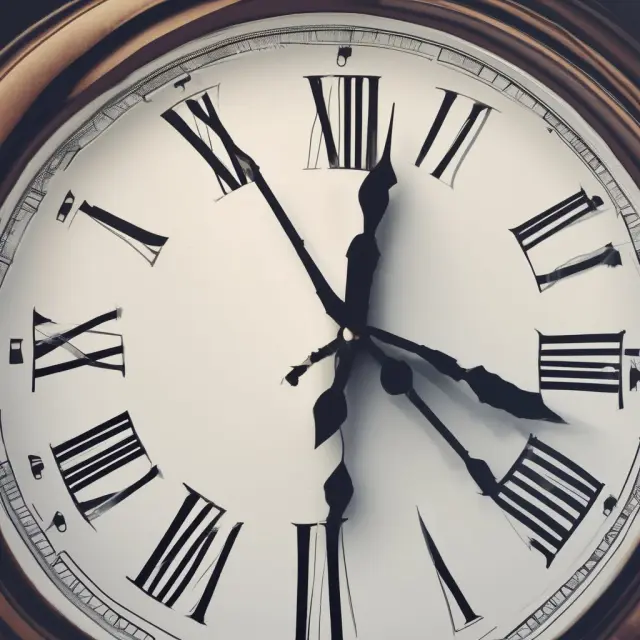 Metaphorical image of a clock illustrating stock option vesting periods, with some hands representing lapsed and frozen options and others poised for vested opportunities