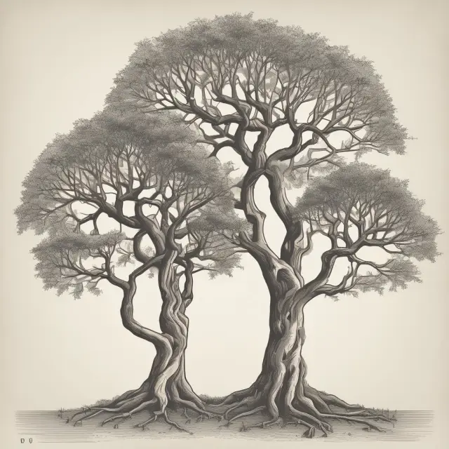 Three trees representing large-, mid-cap and small-cap stocks growing together, enhancing portfolio diversification