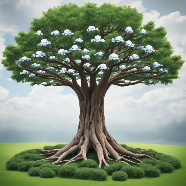An oracle tree grows larger with branches symbolizing acquisitions: Sun Microsystems, Hyperion Solutions, Retek, Siebel Systems, PeopleSoft
