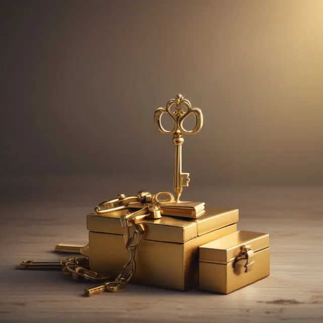Golden key reveals truths about common misconceptions regarding last wills and testaments: not requiring trusts, applicable for all ages, and modifiable