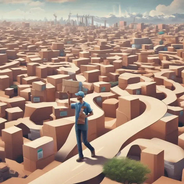 Delivery person delivering last mile, tackling industry landscapes for problem-solving