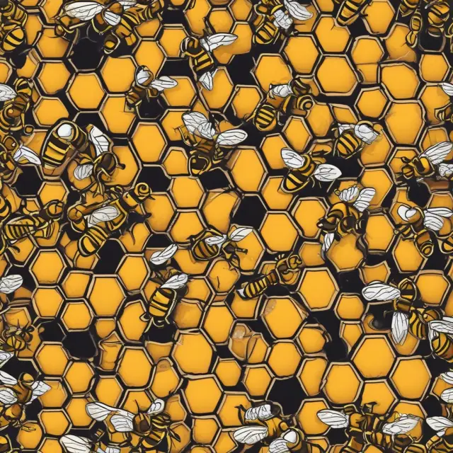 Worker bees constructing honeycombs, illustrating the concept of diminishing marginal productivity and incremental efficiency gains