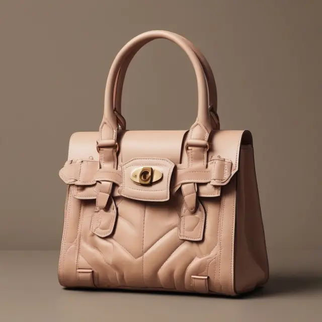 A handbag transforming into a designer label on a red carpet event, emphasizing the correlation between rising prices and increased desirability