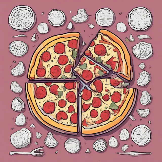 A person holds a pizza with diminishing slice sizes, representing the law of diminishing marginal utility