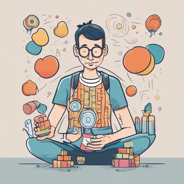 A consumer juggles various goods, symbolizing the dynamic nature of marginal utility as consumption changes