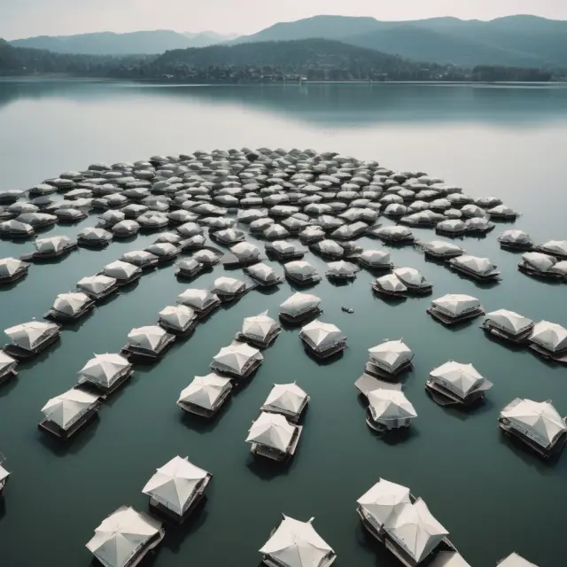 Hotel rooms multiplying in a lake to illustrate how the law of supply responds to changes in demand