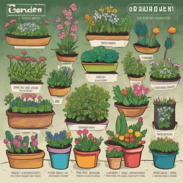 A vibrant garden with five distinct flowers representing market, short-term, long-term, joint, and composite supply types flourishing harmoniously.