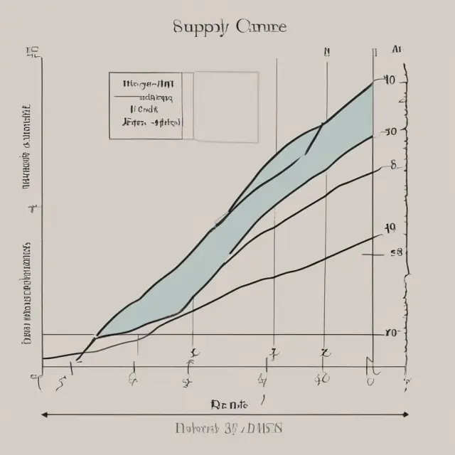 Image shows a supply curve shifting as prices fluctuate, maintaining balance between demand and supply