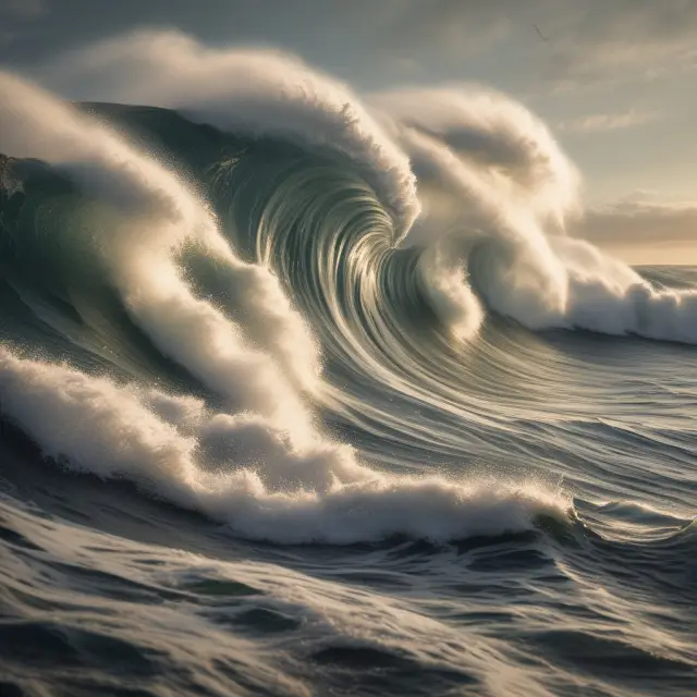 Image of a tidal wave washing over industries represented by sandcastles, symbolizing mass layoffs during the COVID-19 pandemic