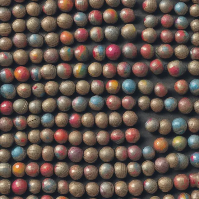 An investor carefully balancing a tray of 100 credit event balls, one occasionally dropping to represent the Loan Credit Default Swap Index (LCDX), emphasizing diversification and potential risks.