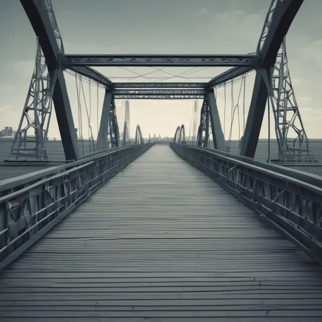 A bridge composed of interlinked loan credit default swaps illustrates the financial connections and trends monitored by investors