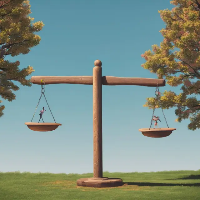 Bonds, equities, real estate, and alternatives in balance on a seesaw, illustrating effective asset allocation for Liability-Driven Investment (LDI)