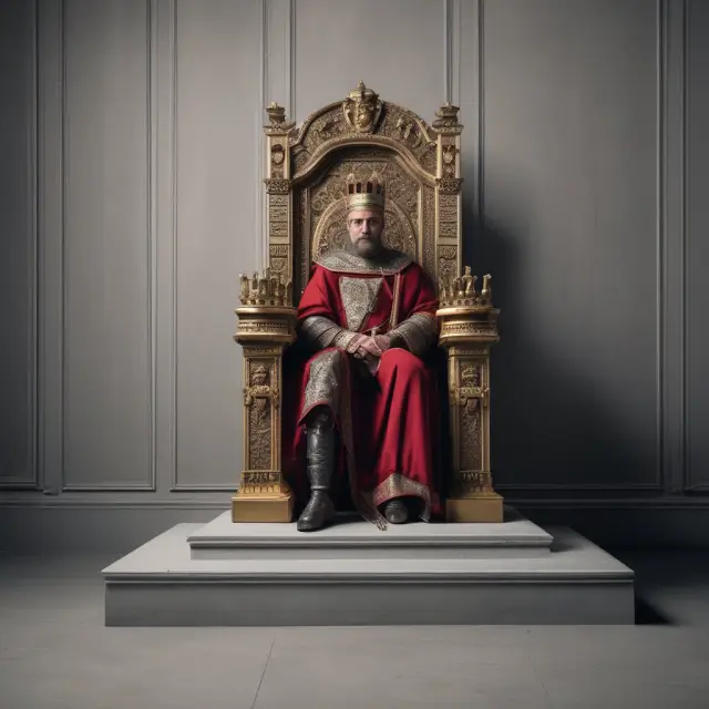 An empty throne representing the absence of care and concern in Impoverished leadership.
