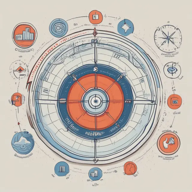 A captain navigating an economic sea with a compass featuring a PMI wheel, durable goods orders anchor, consumer confidence sail, jobless claims anchor chain, and a yield curve rudder.