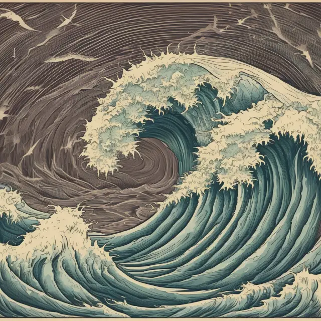 Political event represented as a hurricane causing exchange rate fluctuations for businesses employing leads and lags strategies.