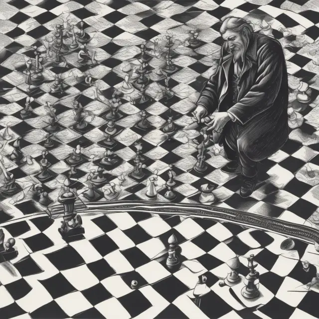 A Six Sigma master conducts process improvement, removing defects from a complex chessboard of projects.