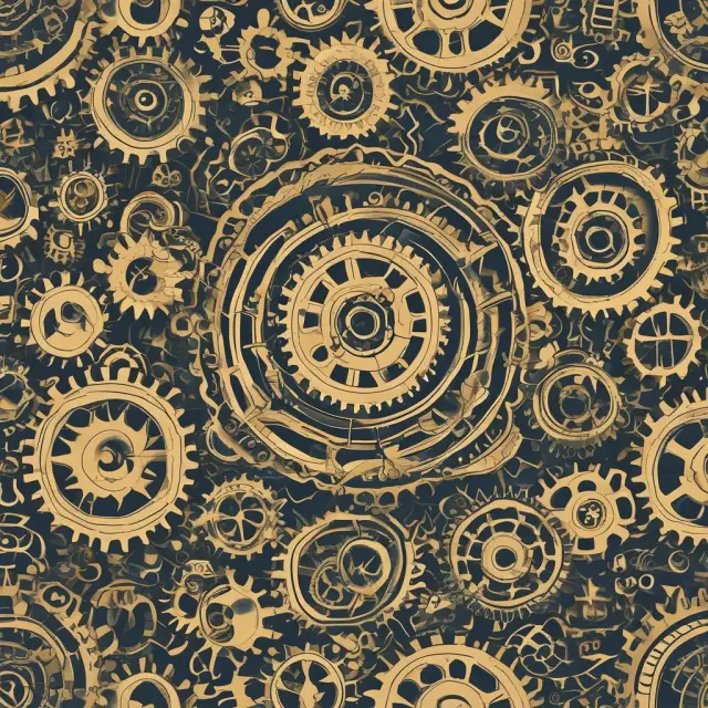 Gears representing Lean and Six Sigma methods combining to form a kaleidoscope, symbolizing the benefits of Lean Six Sigma