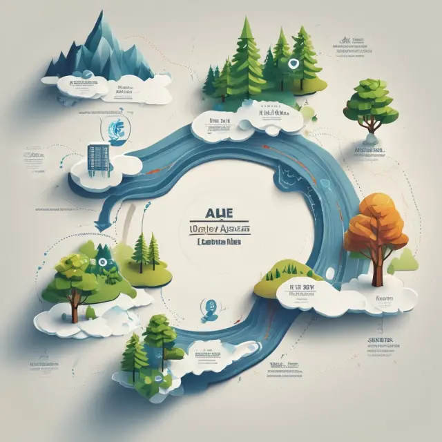An image showing three interconnected droplets symbolizing Agile, Lean Six Sigma, and Kaizen coming together to form a river representing continuous improvement