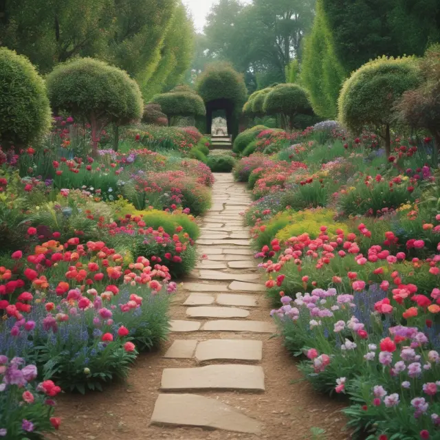 A lush garden with flowers symbolizing the pros and cons of investing in Long-Term Equity Anticipation Securities (LEAPS)